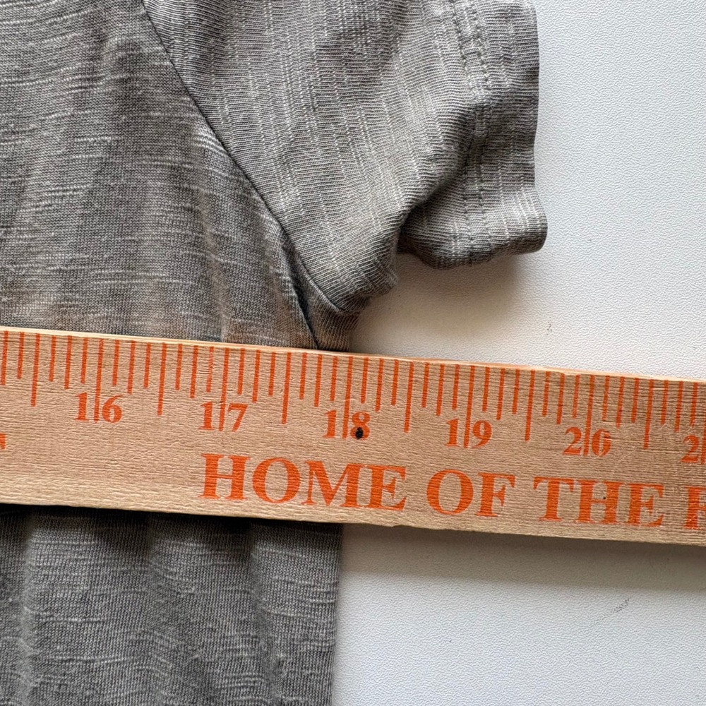 Soft Surroundings Dress Womens Medium Gray Sage Cotton Modal Handkerchief Hem - Picture 6 of 8